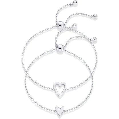 Matching Hearts Bracelet Set