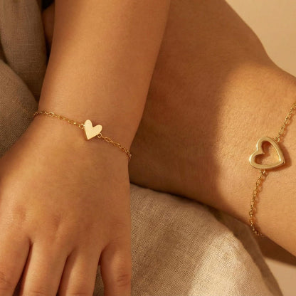 Matching Hearts Bracelet Set
